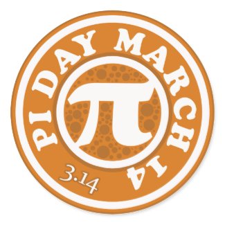 Happy Pi Day March 14 sticker