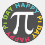 Happy Pi Day Stickers Bright Colors