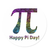 Happy Pi Day Tees and Gifts Round Stickers