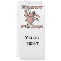 happy pig day personalized rack card