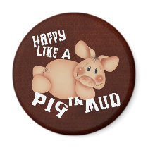 Happy Pig Fridge Magnets