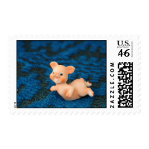 Happy pig postage stamps