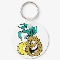 Happy Pineapple keychains by alternateworlds Happy Pineapple keychains