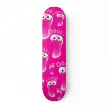 Happy Pink Feet Skateboard
