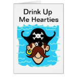 Happy Pirate "Drink Up" Card cards