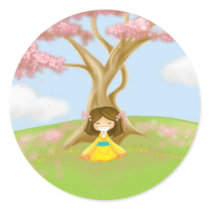 Happy Place Round Stickers