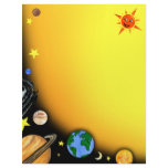 Happy Planets and Space Scene Custom Letterhead