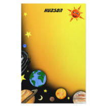 Happy Planets and Space Stationery Paper