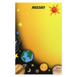 Happy Planets and Space Stationery Paper
