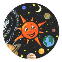 Happy Planets and Space stickers