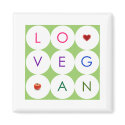 Happy Playful Vegan magnet
