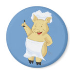 Happy Pointing Pig Chef Magnet