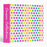 Happy Polka Dot Coupon Collection 3 Ring Binder
