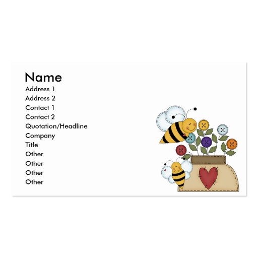 happy pollination business card templates (front side)