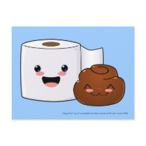 Happy Poo and Petey TP Postcard