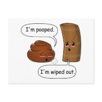 Happy Poo and TP Postcard