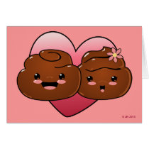 Happy Poo Valentines Greeting Card cards