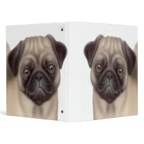 Happy Pug Puppy Avery Binder