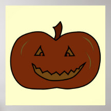 Happy Pumpkin. Dark Colors. Halloween. Print