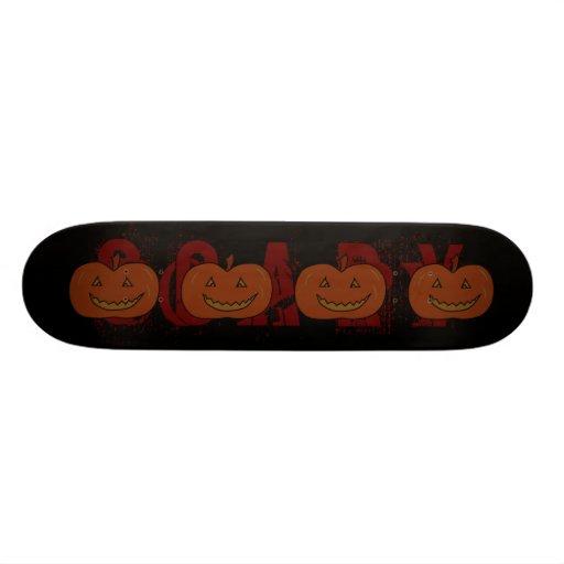 Happy Pumpkin. Dark Colors. Halloween. Skate Boards