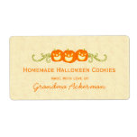 Happy Pumpkin Swirls Halloween Baking Labels