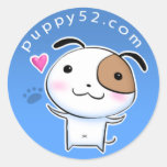Happy Puppy52 in blue Stickers