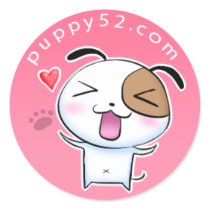 Happy Puppy52 in pink stickers
