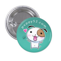 Happy Puppy52 in turquoise buttons