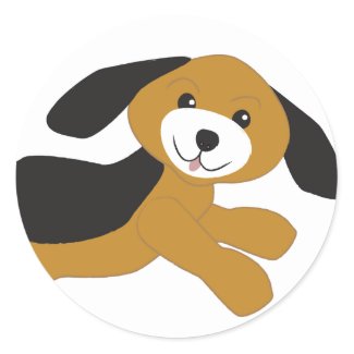 Happy Puppy Dog sticker