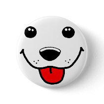 Happy Puppy Face Button