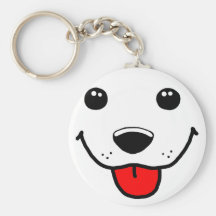 Happy Puppy Face Keychain