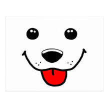 Happy Puppy Face Postcard