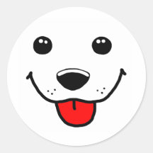Happy Puppy Face Sticker