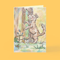 Happy Puppy - Fluff  (greeting card)