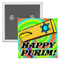 Happy Purim Button 1