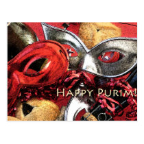 Happy Purim Postcard postcards