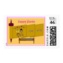 Happy Purim stamp