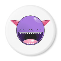 Happy Purple Monster magnets