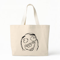 Happy Rage Face Tote Bags