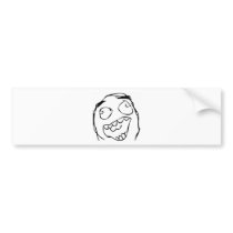 Happy Rage Face Bumper Sticker