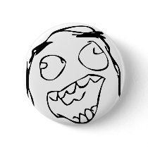 Happy Rage Face Pinback Buttons
