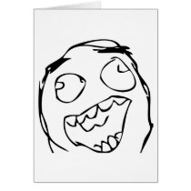Happy Rage Face Greeting Cards