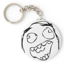 Happy Rage Face Key Chains