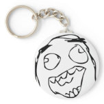 Happy Rage Face Key Chains