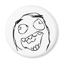Happy Rage Face Refrigerator Magnet