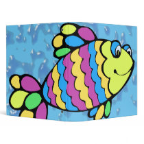 Happy Rainbow Fish Notebook binders by dooni_notebooks Happy Rainbow Fish Notebook binders