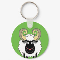 HAPPY RAM KEYCHAIN by nassosvakalis HAPPY RAM KEYCHAIN