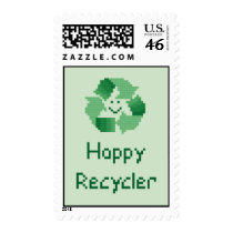 Happy Recycler Cross Stitch Pattern postage