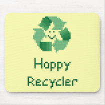 Happy Recycler Mousepad by ingasi Happy Recycler Mousepad