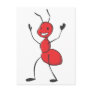 Happy Red Ant Cartoon Postcards